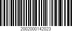 Código de barras (EAN, GTIN, SKU, ISBN): '2002000142023'