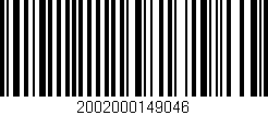 Código de barras (EAN, GTIN, SKU, ISBN): '2002000149046'