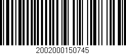 Código de barras (EAN, GTIN, SKU, ISBN): '2002000150745'