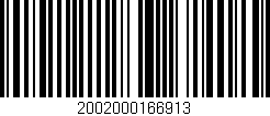 Código de barras (EAN, GTIN, SKU, ISBN): '2002000166913'