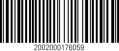 Código de barras (EAN, GTIN, SKU, ISBN): '2002000176059'