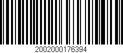 Código de barras (EAN, GTIN, SKU, ISBN): '2002000176394'