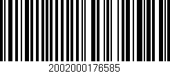 Código de barras (EAN, GTIN, SKU, ISBN): '2002000176585'