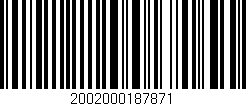 Código de barras (EAN, GTIN, SKU, ISBN): '2002000187871'