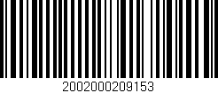 Código de barras (EAN, GTIN, SKU, ISBN): '2002000209153'