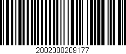 Código de barras (EAN, GTIN, SKU, ISBN): '2002000209177'