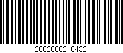 Código de barras (EAN, GTIN, SKU, ISBN): '2002000210432'