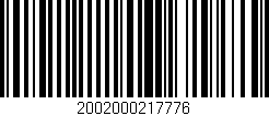 Código de barras (EAN, GTIN, SKU, ISBN): '2002000217776'