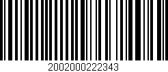 Código de barras (EAN, GTIN, SKU, ISBN): '2002000222343'