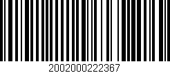 Código de barras (EAN, GTIN, SKU, ISBN): '2002000222367'