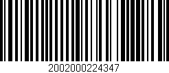 Código de barras (EAN, GTIN, SKU, ISBN): '2002000224347'