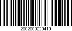Código de barras (EAN, GTIN, SKU, ISBN): '2002000228413'