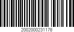 Código de barras (EAN, GTIN, SKU, ISBN): '2002000231178'