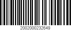 Código de barras (EAN, GTIN, SKU, ISBN): '2002000232649'