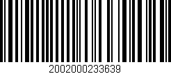 Código de barras (EAN, GTIN, SKU, ISBN): '2002000233639'