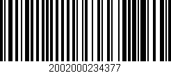 Código de barras (EAN, GTIN, SKU, ISBN): '2002000234377'