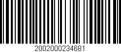 Código de barras (EAN, GTIN, SKU, ISBN): '2002000234681'