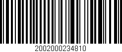 Código de barras (EAN, GTIN, SKU, ISBN): '2002000234810'