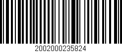 Código de barras (EAN, GTIN, SKU, ISBN): '2002000235824'
