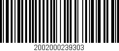 Código de barras (EAN, GTIN, SKU, ISBN): '2002000239303'