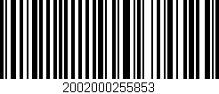 Código de barras (EAN, GTIN, SKU, ISBN): '2002000255853'