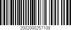 Código de barras (EAN, GTIN, SKU, ISBN): '2002000257109'