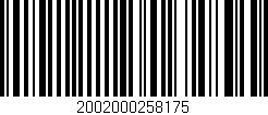 Código de barras (EAN, GTIN, SKU, ISBN): '2002000258175'