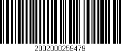 Código de barras (EAN, GTIN, SKU, ISBN): '2002000259479'