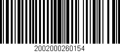 Código de barras (EAN, GTIN, SKU, ISBN): '2002000260154'