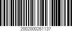 Código de barras (EAN, GTIN, SKU, ISBN): '2002000261137'