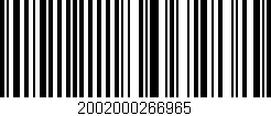 Código de barras (EAN, GTIN, SKU, ISBN): '2002000266965'