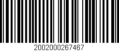 Código de barras (EAN, GTIN, SKU, ISBN): '2002000267467'