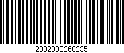 Código de barras (EAN, GTIN, SKU, ISBN): '2002000268235'