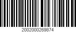 Código de barras (EAN, GTIN, SKU, ISBN): '2002000269874'