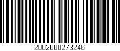Código de barras (EAN, GTIN, SKU, ISBN): '2002000273246'