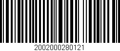 Código de barras (EAN, GTIN, SKU, ISBN): '2002000280121'