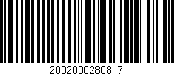 Código de barras (EAN, GTIN, SKU, ISBN): '2002000280817'
