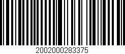 Código de barras (EAN, GTIN, SKU, ISBN): '2002000283375'