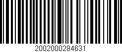 Código de barras (EAN, GTIN, SKU, ISBN): '2002000284631'