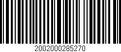 Código de barras (EAN, GTIN, SKU, ISBN): '2002000285270'