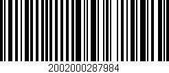 Código de barras (EAN, GTIN, SKU, ISBN): '2002000287984'
