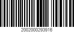 Código de barras (EAN, GTIN, SKU, ISBN): '2002000293916'