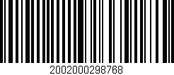 Código de barras (EAN, GTIN, SKU, ISBN): '2002000298768'