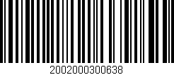 Código de barras (EAN, GTIN, SKU, ISBN): '2002000300638'