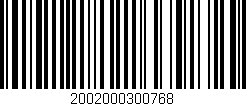 Código de barras (EAN, GTIN, SKU, ISBN): '2002000300768'