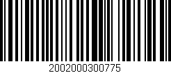 Código de barras (EAN, GTIN, SKU, ISBN): '2002000300775'