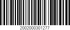 Código de barras (EAN, GTIN, SKU, ISBN): '2002000301277'