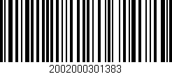 Código de barras (EAN, GTIN, SKU, ISBN): '2002000301383'