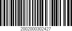 Código de barras (EAN, GTIN, SKU, ISBN): '2002000302427'