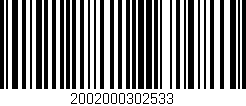 Código de barras (EAN, GTIN, SKU, ISBN): '2002000302533'